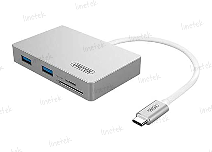 Unitek USB3.1 Type-C Aluminium Multi-Port 5 in 1 Hub with 60W Power Delivery