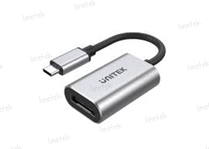 USB3.1 Type-C Male to Female Display Port Converter, 15cm Length, Silver