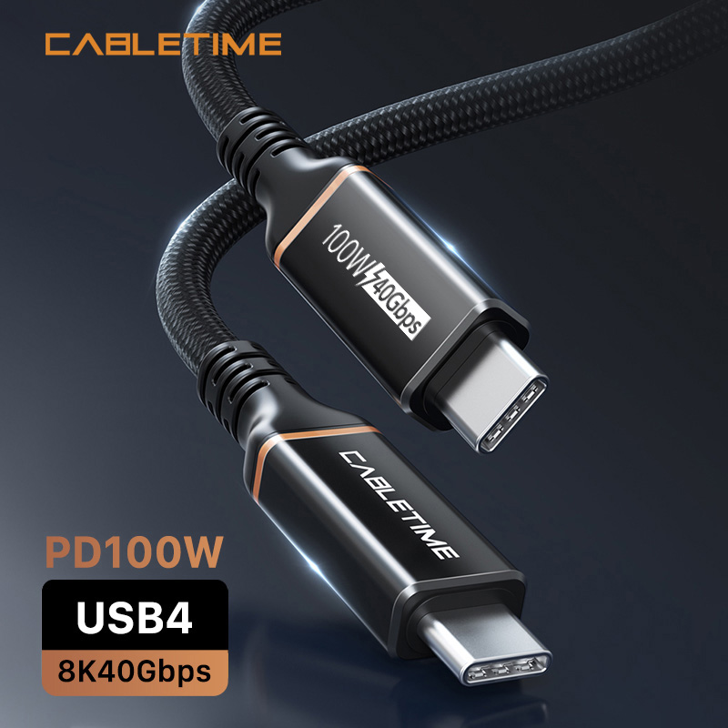 USB4 CABLE by Coaxial; Type-C Male