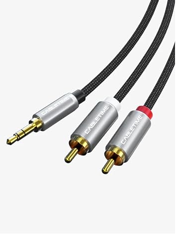 3.5 MM Audio Jack To 2 RCA Audio Cable